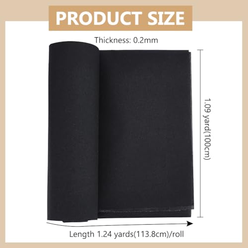 BENECREAT Entoilage Thermocollant Noir 100x113,8cm Tissé