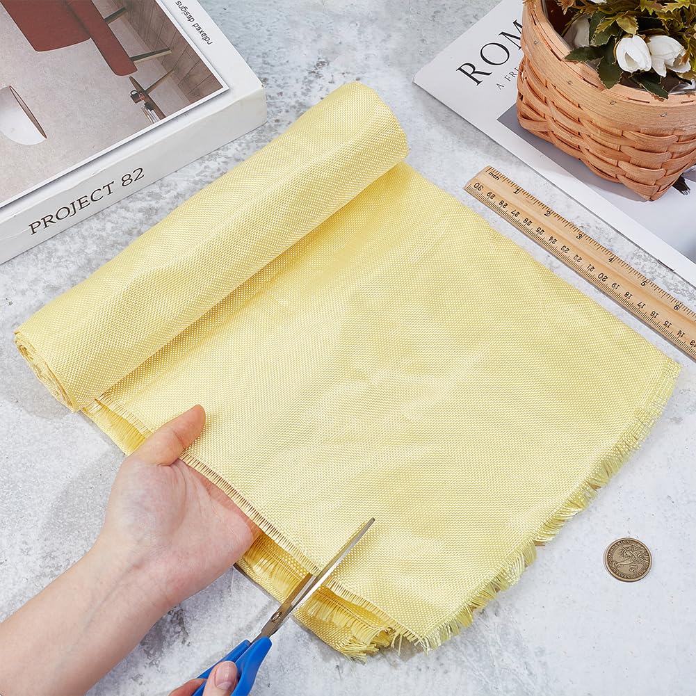 BENECREAT tissu Kevlar aramide jaune 1x1m résistant coupure