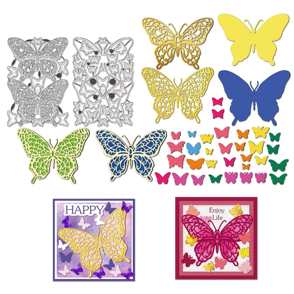 BENECREAT Papillon 3D die de découpe métal relief carte