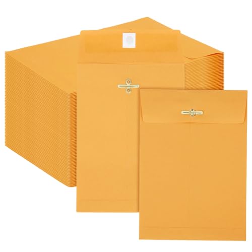 BENECREAT 200 enveloppes kraft fermoir 180x130mm orange