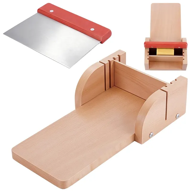 BENECREAT 280x150x70mm coupe-savon bois hêtre réglable inox