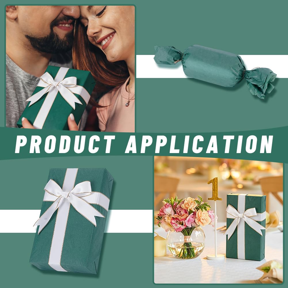 BENECREAT Papier de Soie Vert 50x35cm 150 Feuilles Emballage