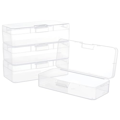 BENECREAT Boîte Plastique Rectangulaire 18cm Lot 4 Perles