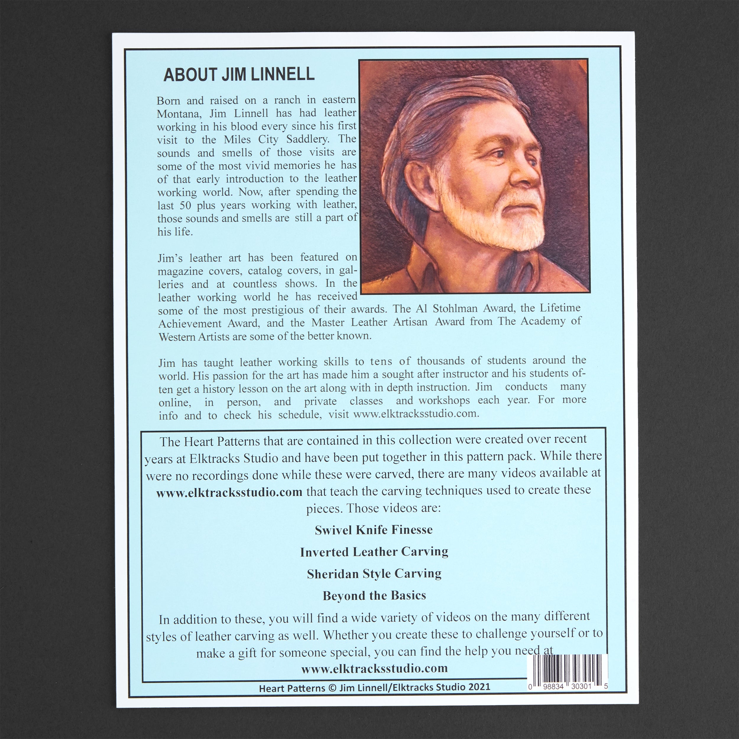 Tandy Leather Jim Linnell Heart patrons gravure cuir coeurs