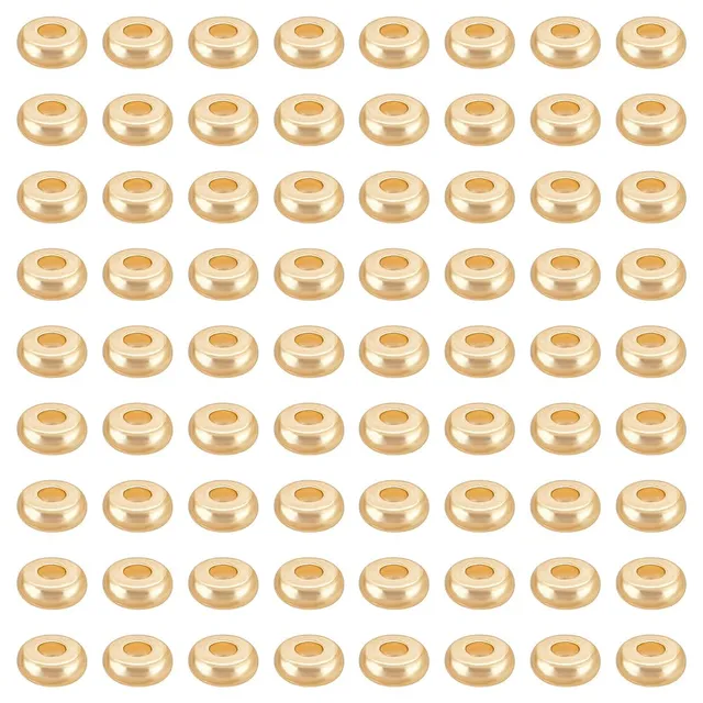BENECREAT Perles Heishi Plaqué Or 14K 4mm 300 pcs laiton