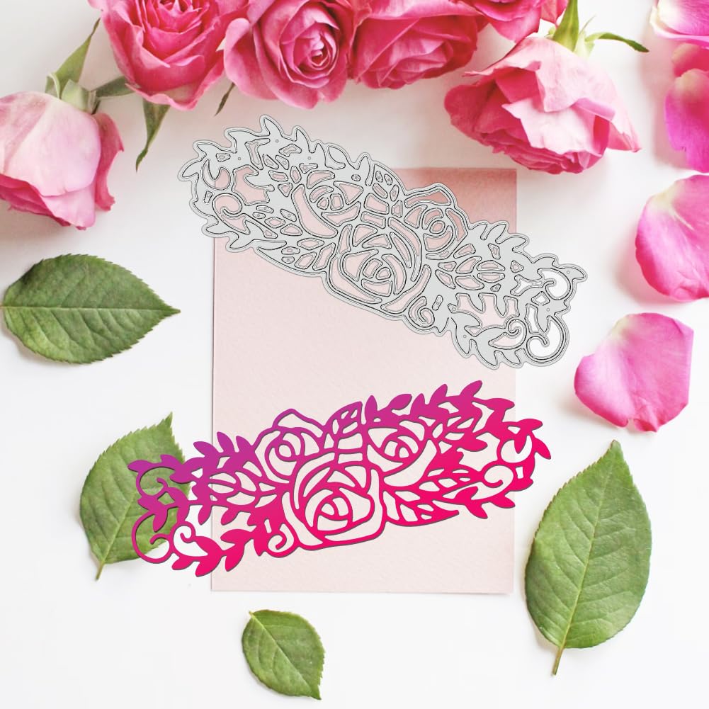 BENECREAT Dies roses bordure matrice découpe feuille