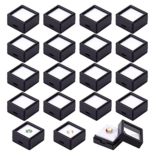 BENECREAT Boîte Bijoux Pierre Noire 36 Pcs 3 cm