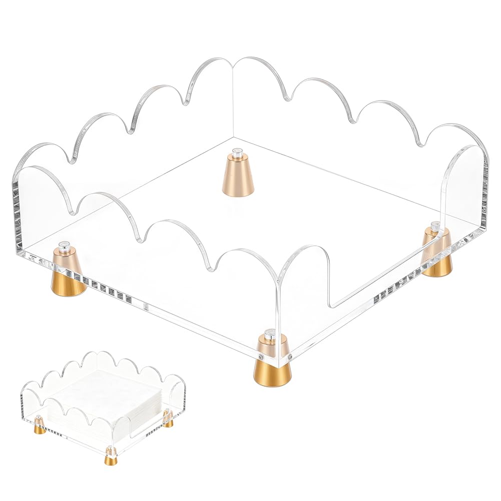 BENECREAT porte-serviettes acrylique transparent 220x130x60 mm