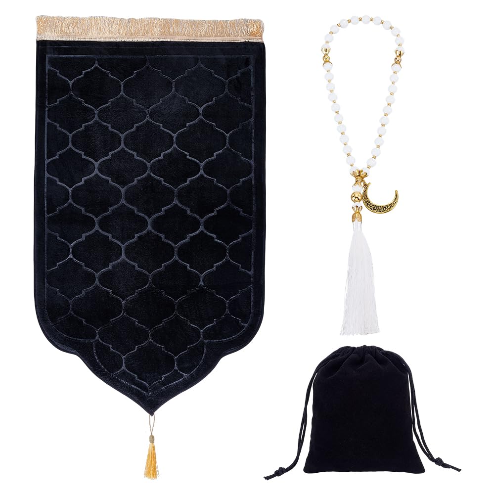 BENECREAT tapis de prière mousse mémoire vert 110x66 cm
