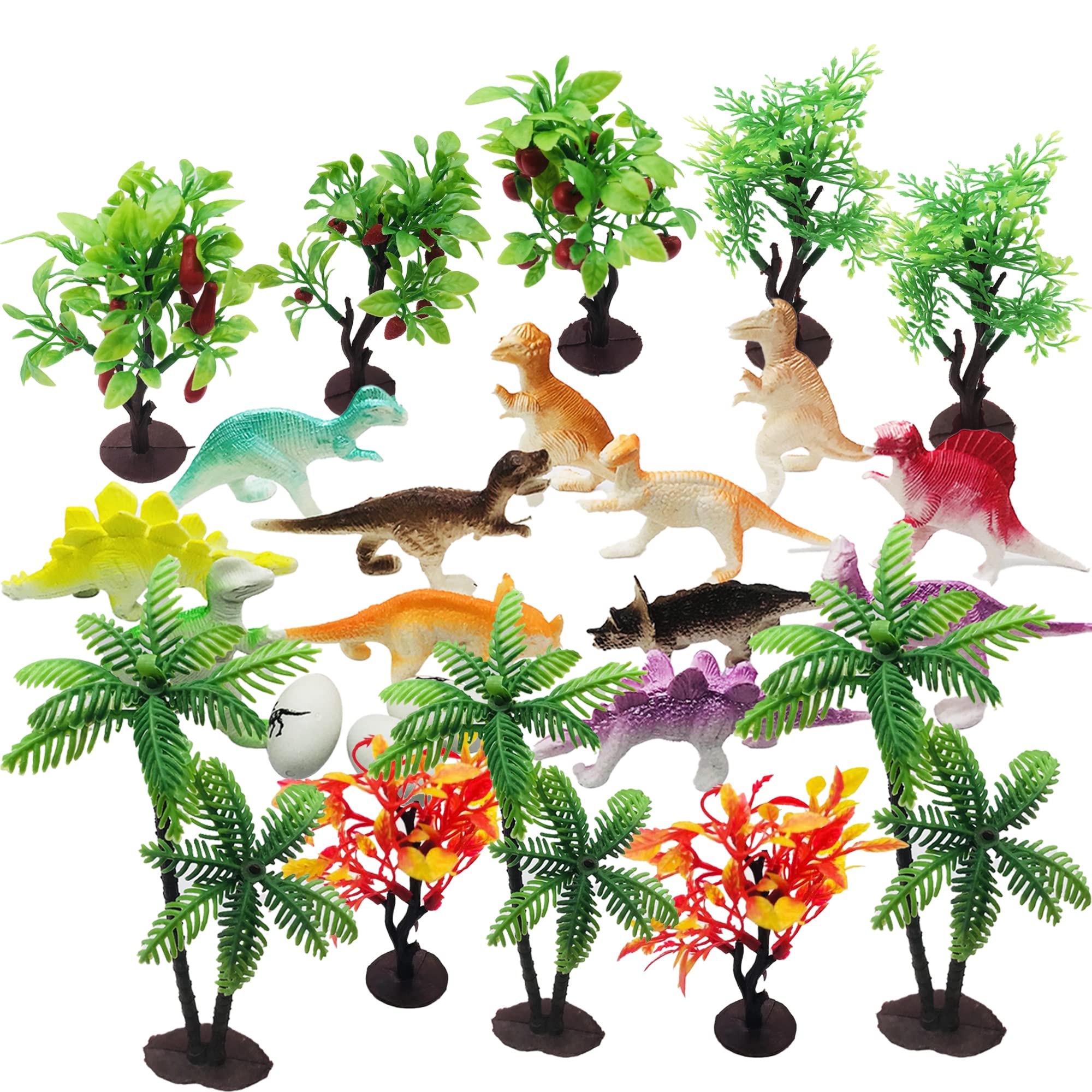 Cayway Kit Arbres Miniatures Dinosaures 39 Pièces Plastique