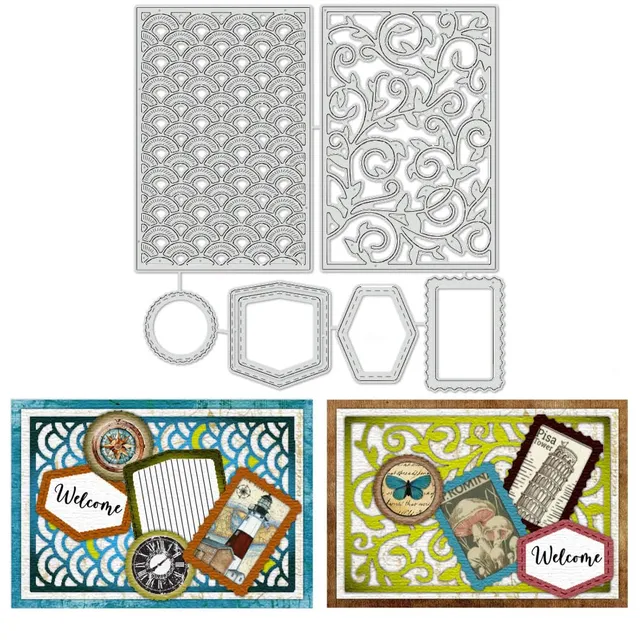BENECREAT Dies Cadre Rectangulaire Fond Carte Scrapbooking