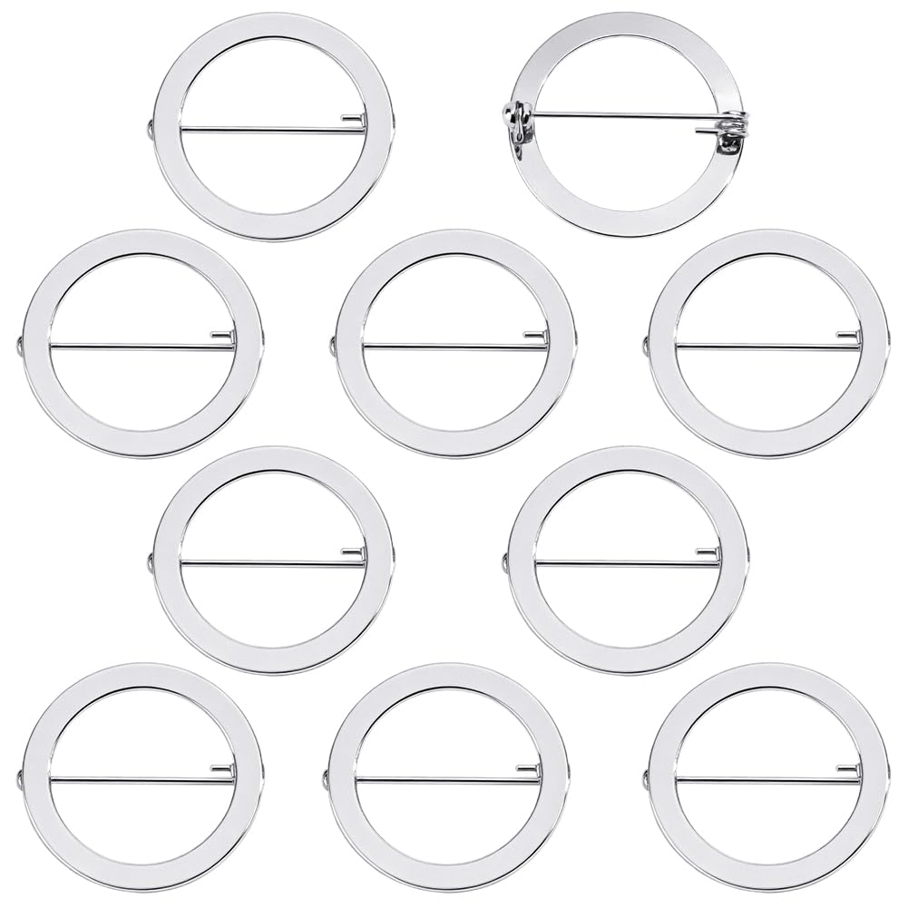 BENECREAT Broche cercle doré 31mm lot de 10