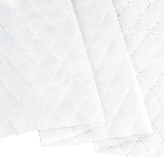 BENECREAT tissu ouatine matelassé blanc 2m polyester