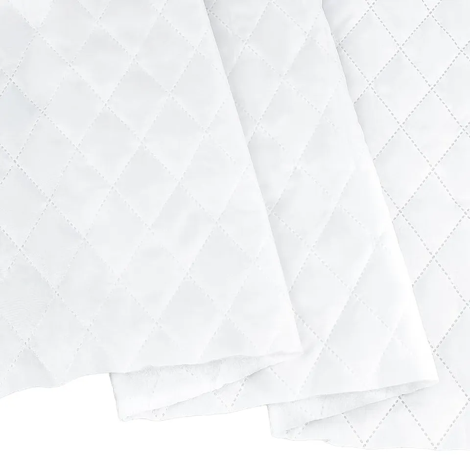 BENECREAT tissu ouatine matelassé blanc 2m polyester