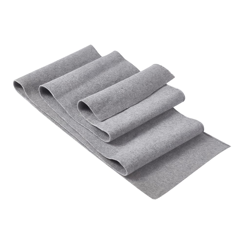 BENECREAT tissu côtelé élastique noir 100x15 cm bord-côte