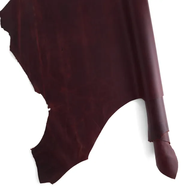 Tandy Leather Bayou flanc cuir rouge marron 5-6 oz