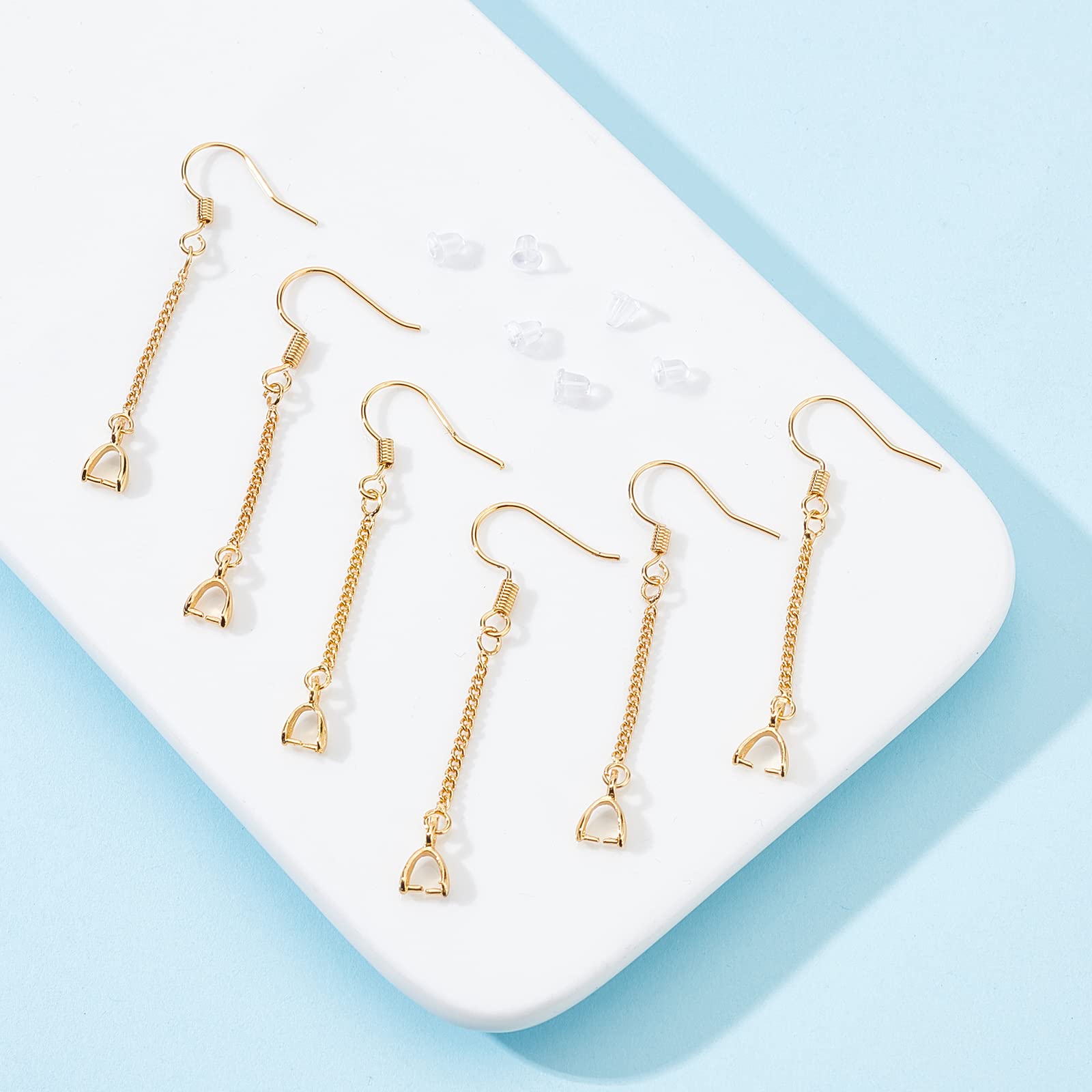 BENECREAT Crochet Boucle Oreille Laiton Doré 30 Paires
