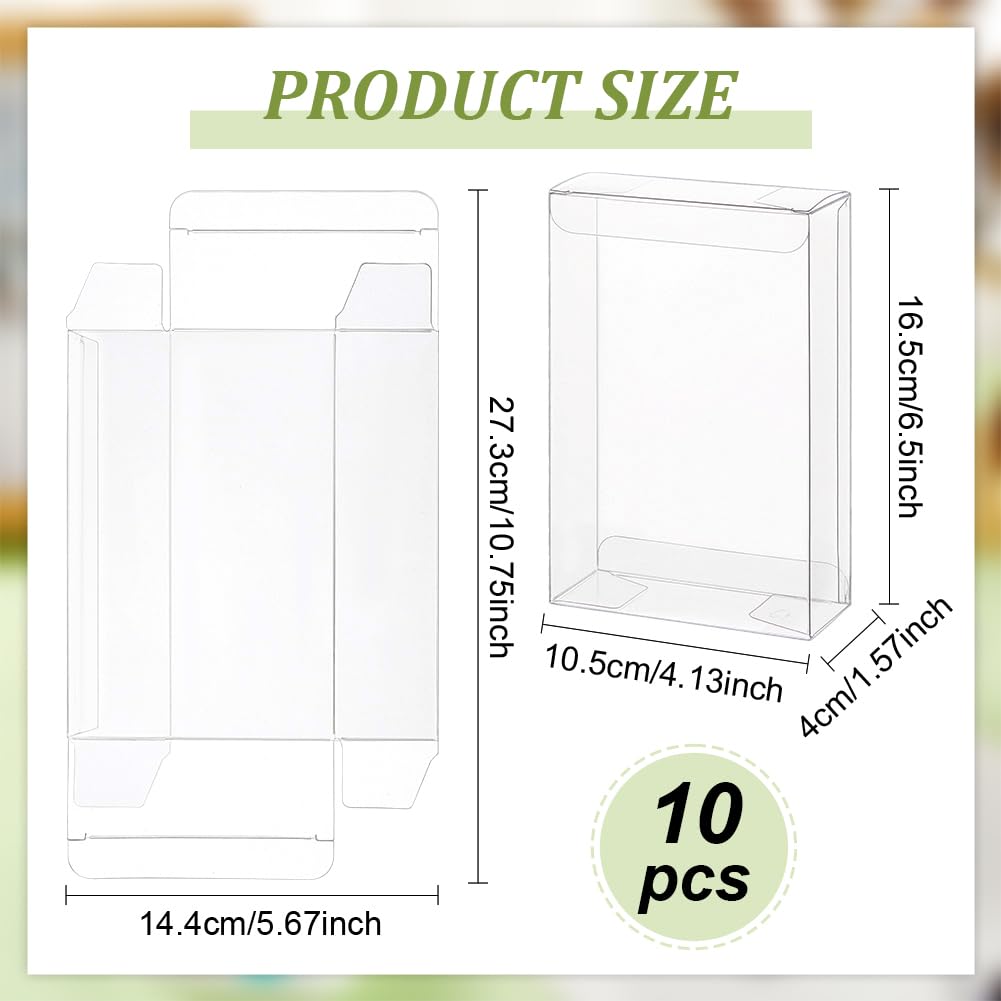 BENECREAT Boîte PVC transparente 10,5x16,5 cm x10 cadeau
