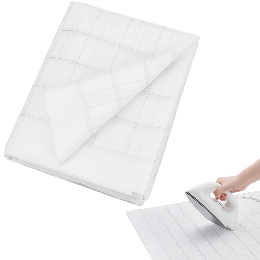BENECREAT Entoilage Thermocollant Grille 2,5cm 3,7x1,2m Blanc