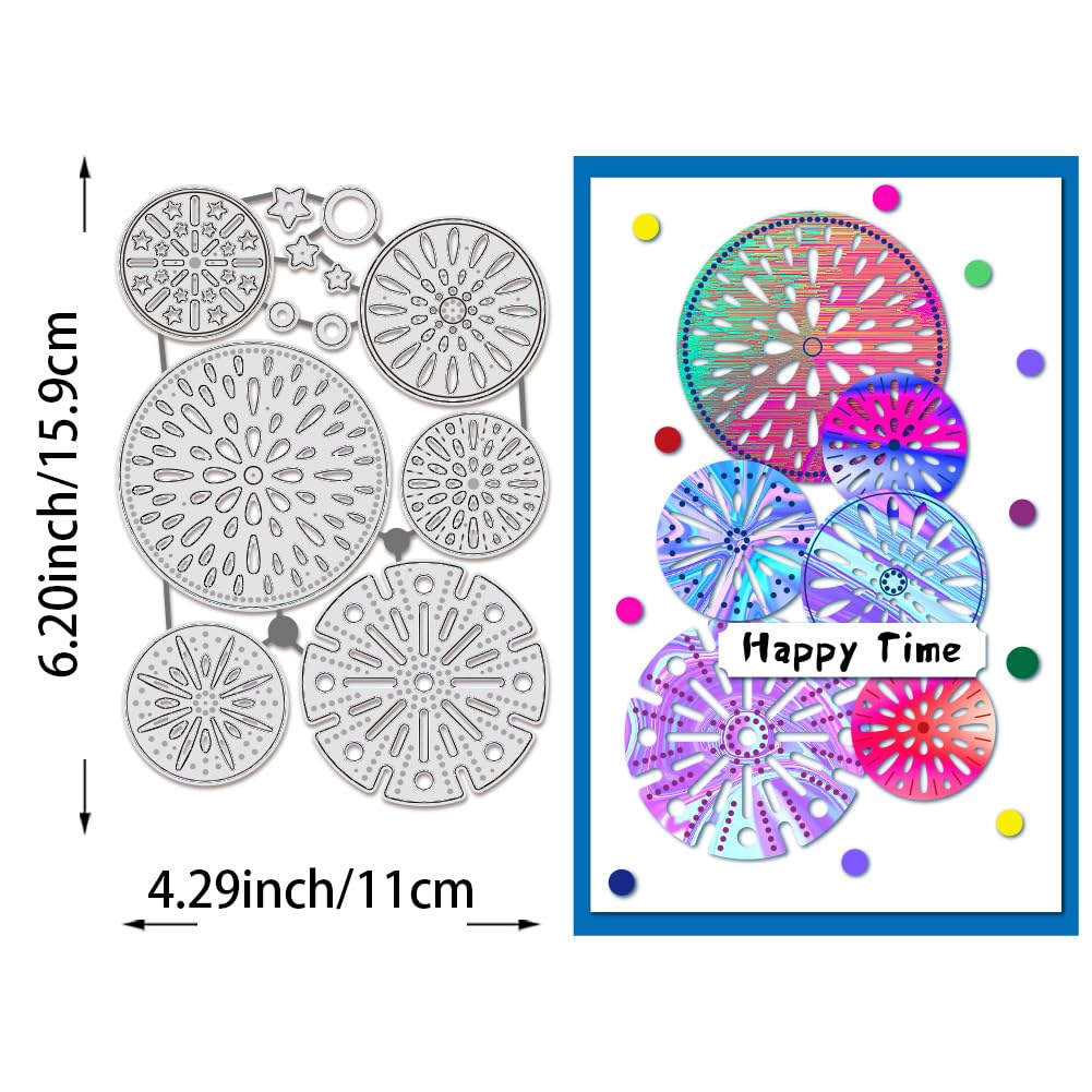 BENECREAT Feu d'artifice matrice de découpe scrapbooking métal 0,8 mm