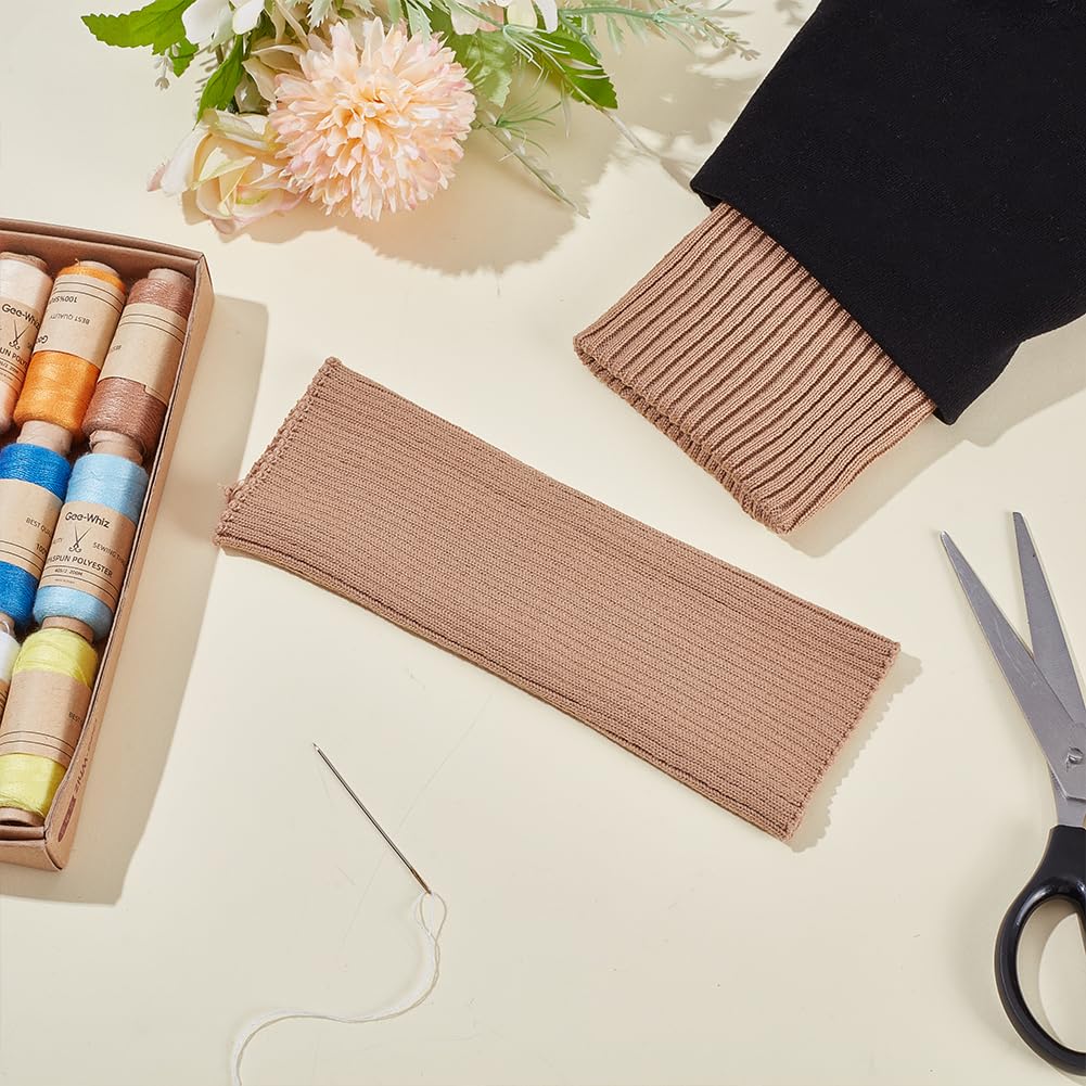 BENECREAT tissu côtes poignets tan 4 pièces polyester