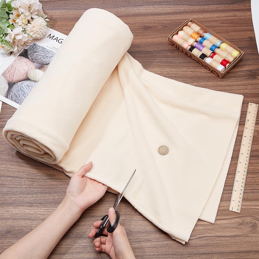 BENECREAT tissu polaire papaye 2 m x 160 cm polyester