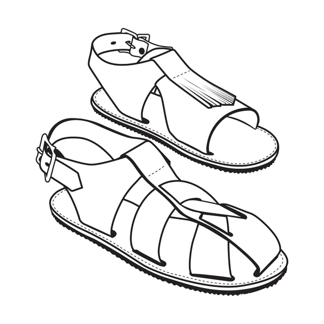 Tandy Leather Patron sandales à boucles couture papier 2 styles
