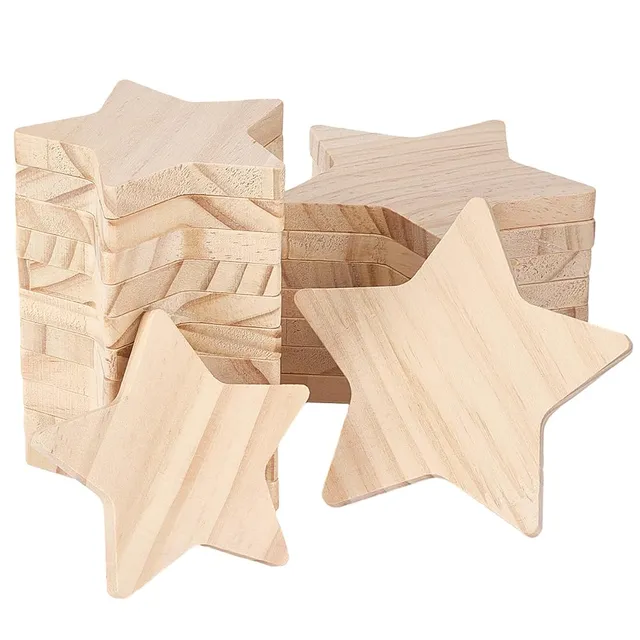 BENECREAT Étoiles Bois Brut 80/100mm Lot 20