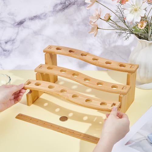 BENECREAT Présentoir cornets glace bois bambou 33 cm