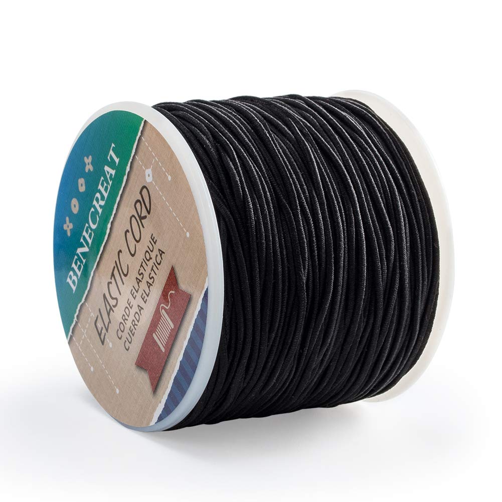BENECREAT cordon élastique noir 1,5 mm 70 m