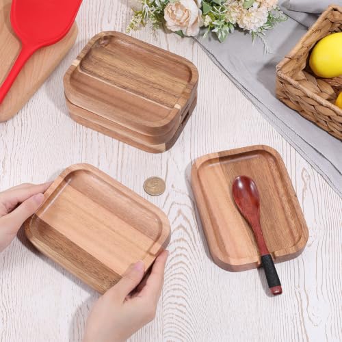 BENECREAT Repose-cuillère bois acacia 150mm 5 pcs