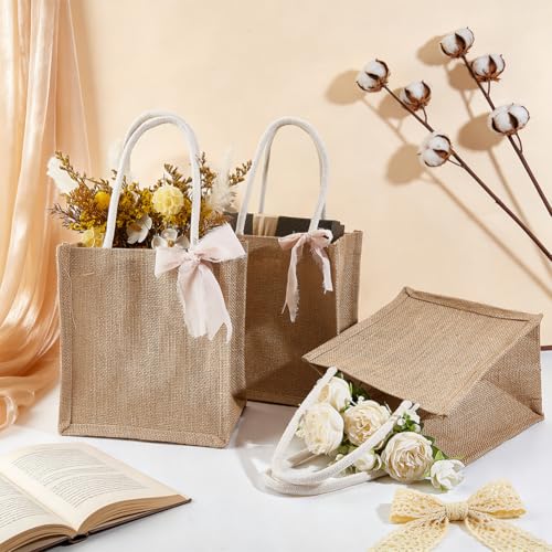 BENECREAT mini sacs jute toile 23,5 cm lot de 12 naturel