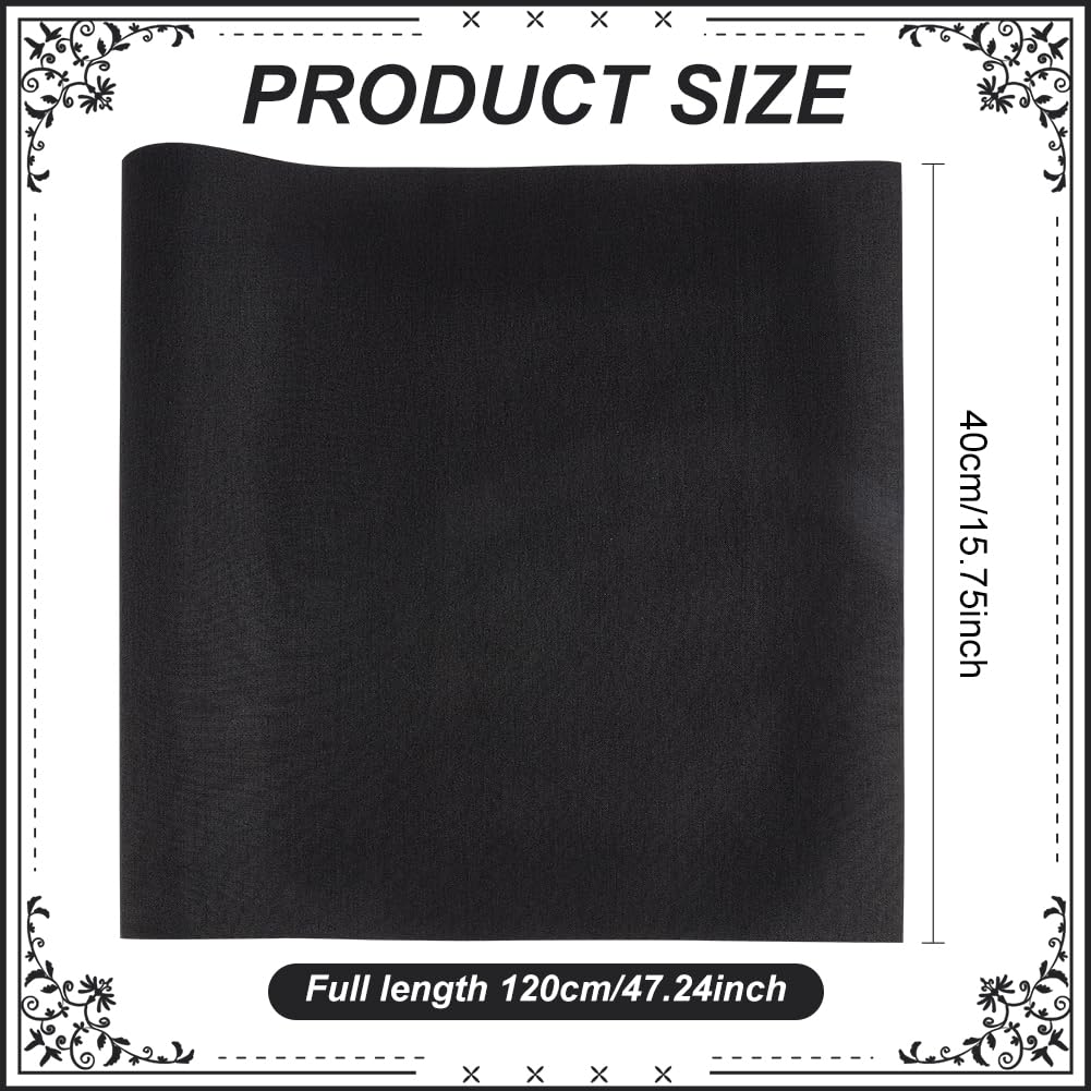 BENECREAT toile de reliure lin noir 120 x 40 cm