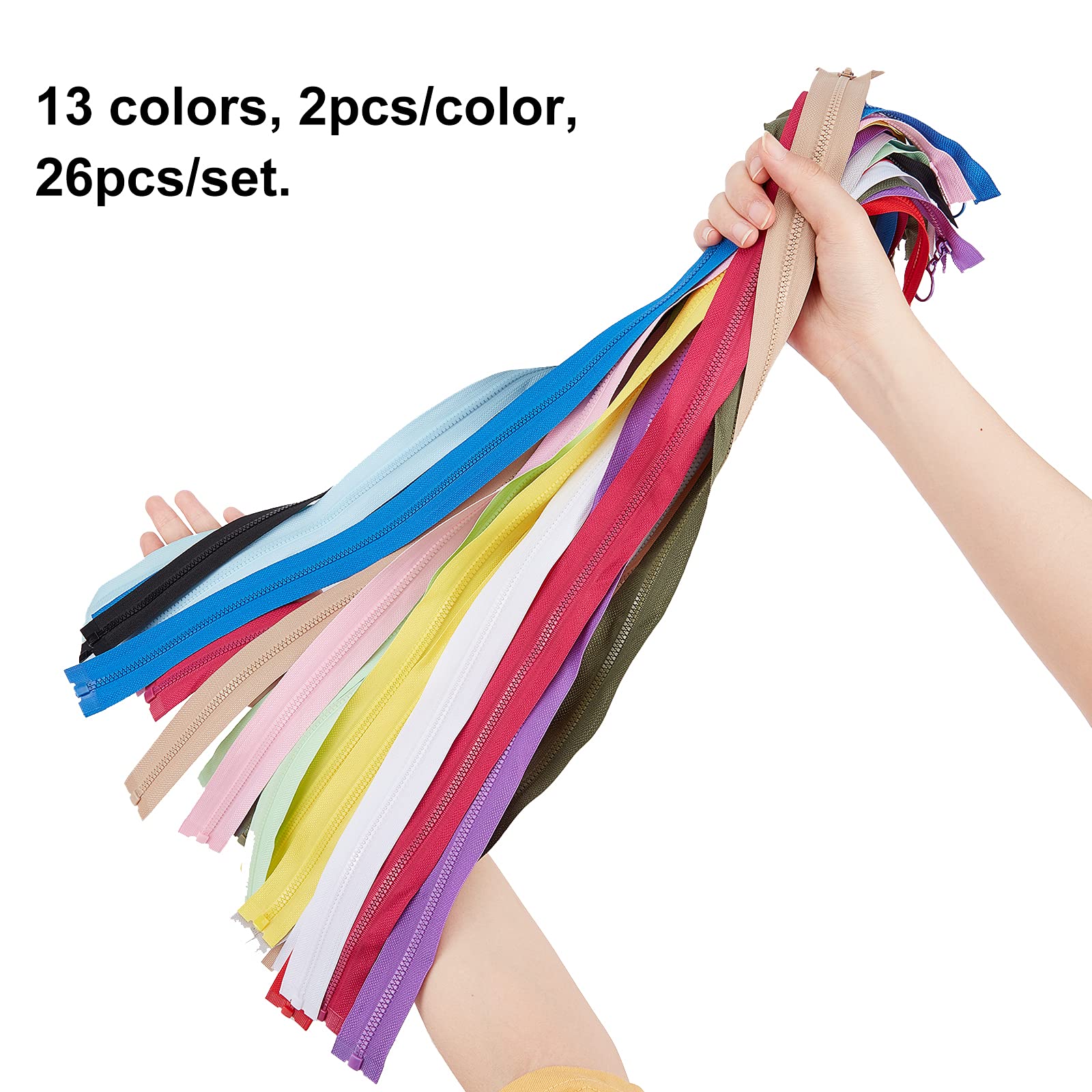 BENECREAT fermeture éclair nylon #3 60cm 26 pcs
