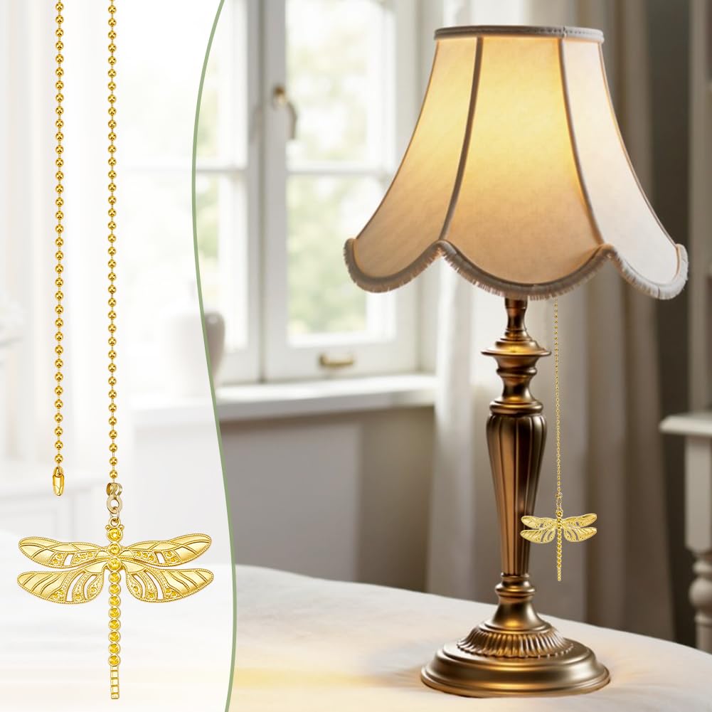 BENECREAT Chaînes Tirage Papillon Libellule Doré x4 ventilateur