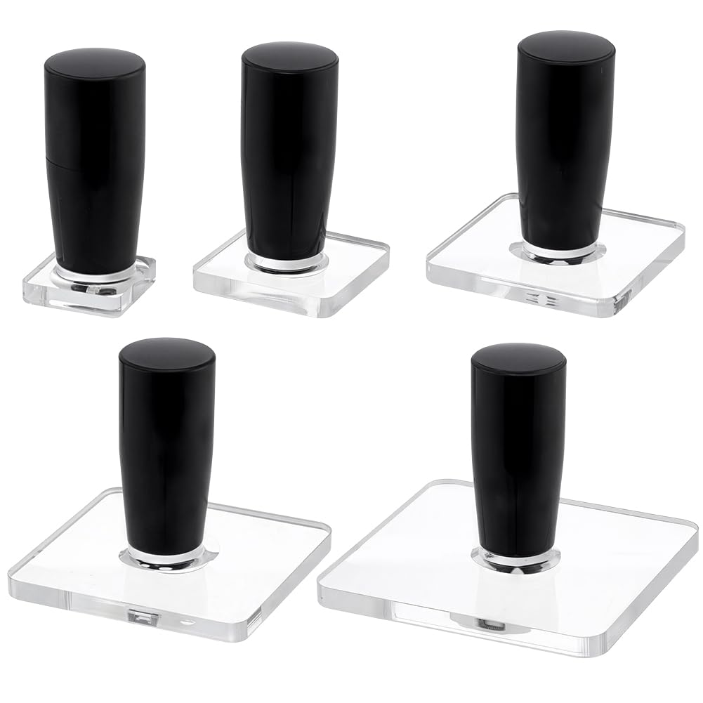 BENECREAT bloc tampon acrylique rectangle poignée 5 pcs