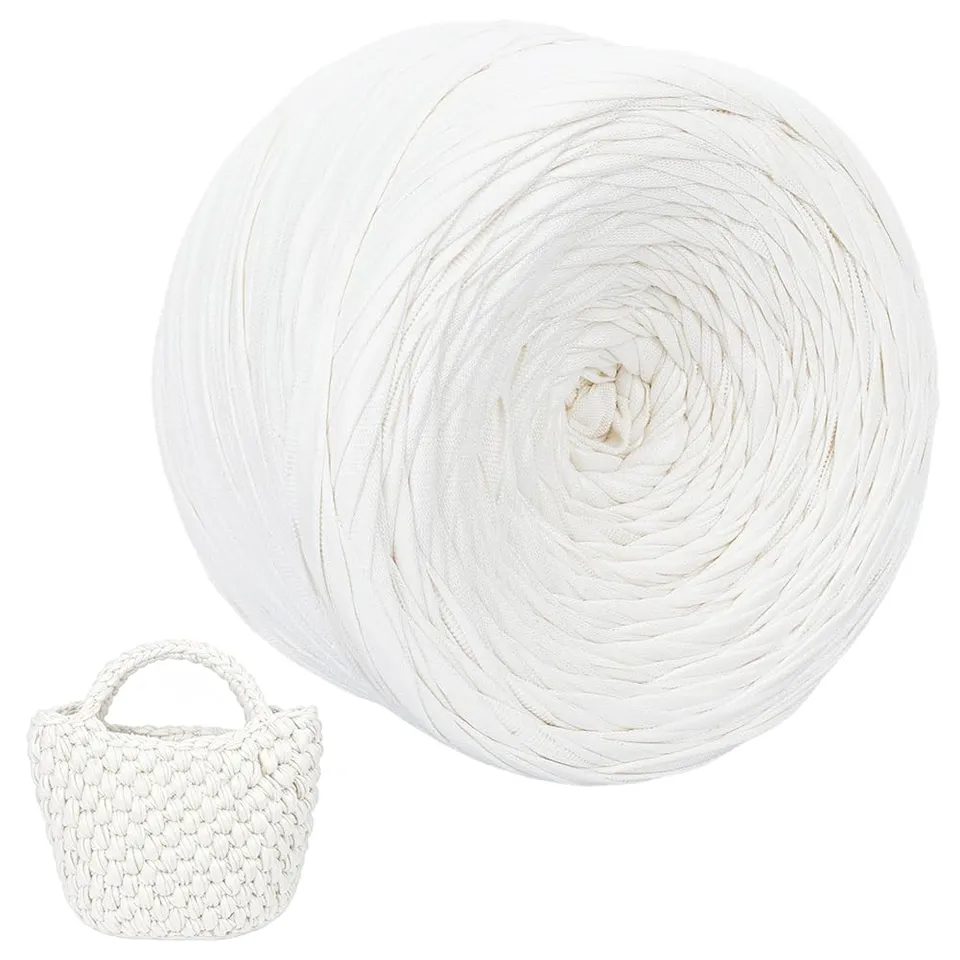 BENECREAT fil similicuir plat 15mm blanc 90m crochet