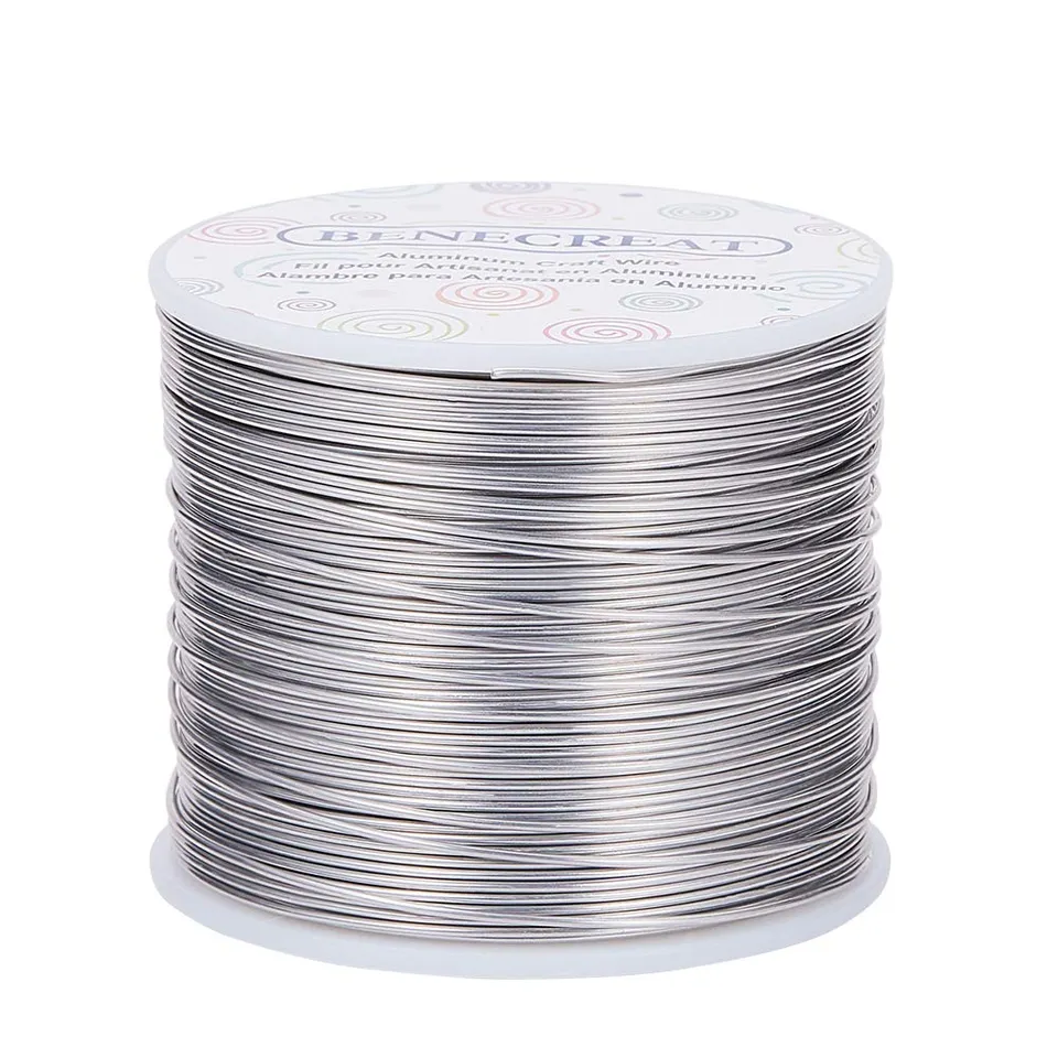 Benecreat Fil Aluminium Bijoux 1 mm 150 m Couleur
