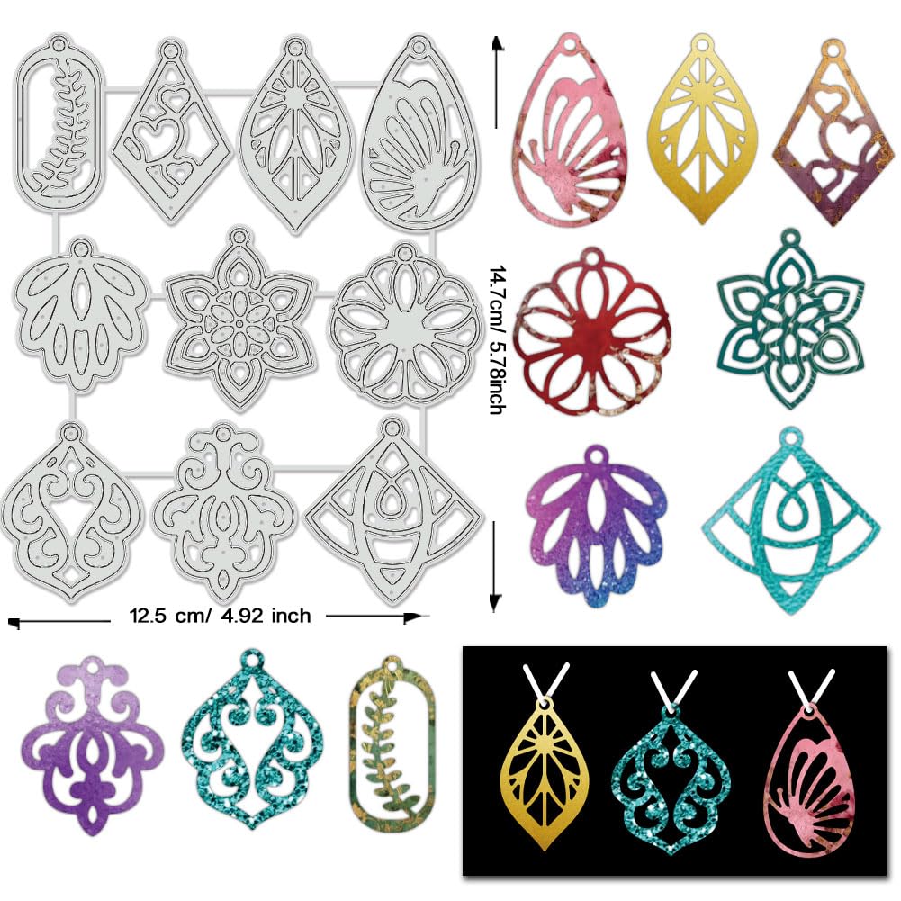 BENECREAT Matrices Découpe Pendentif Géométrique 10 Motifs