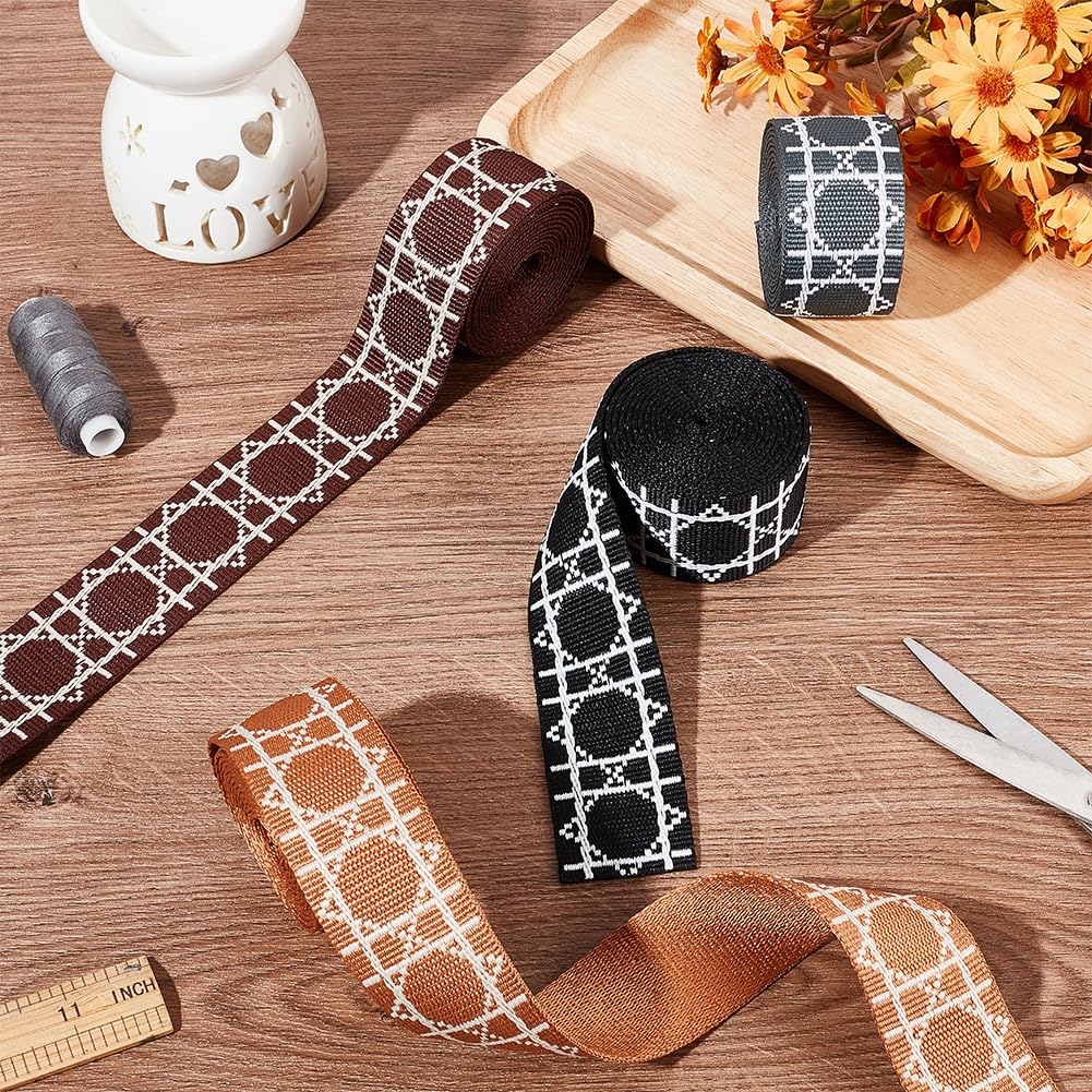 BENECREAT ruban jacquard losange 38mm 4 rouleaux couture