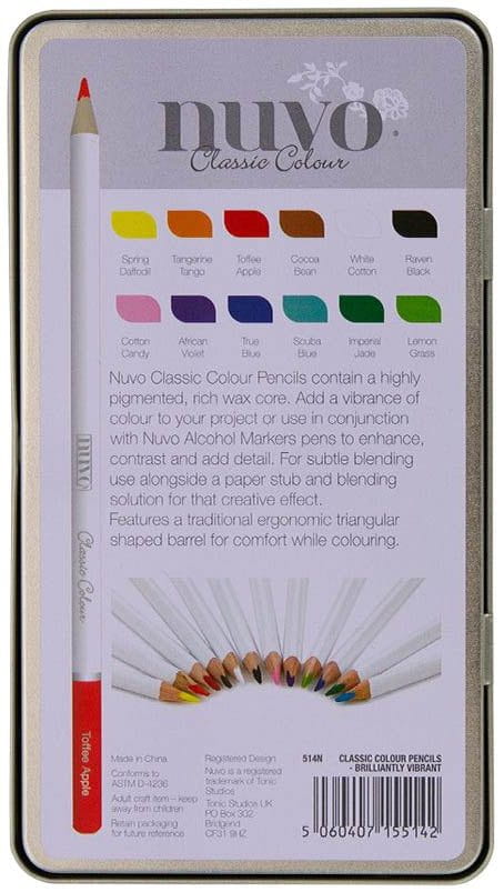 Nuvo Classic Crayons Couleur Cire Lot 12 Triangle