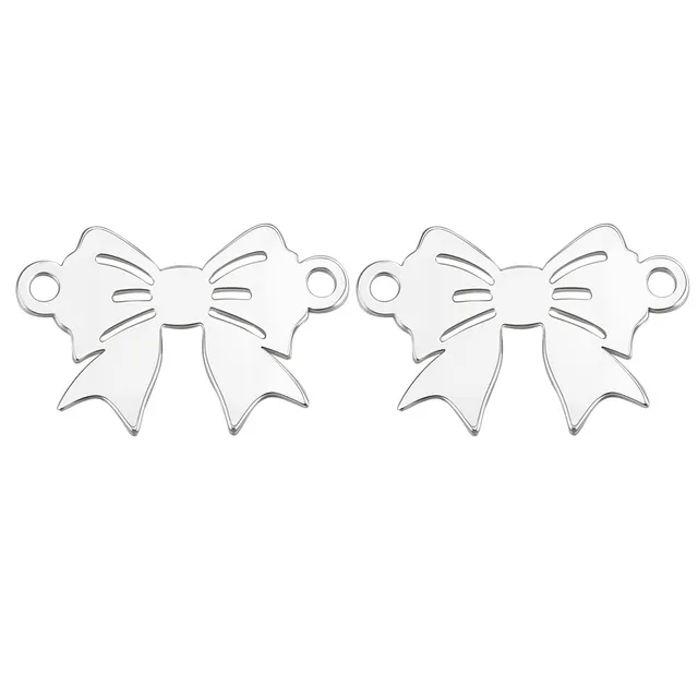 BENECREAT Noeud Papillon connecteur argent 925 lot de 2