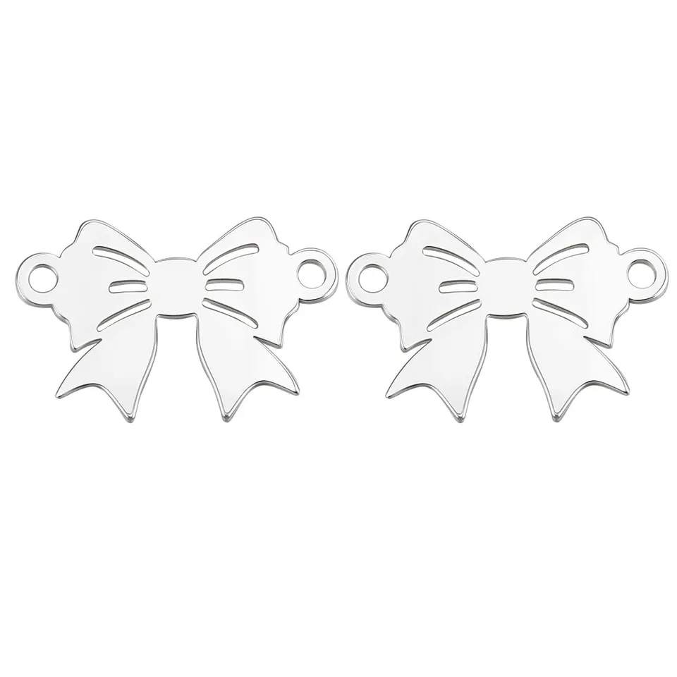 BENECREAT Noeud Papillon connecteur argent 925 lot de 2