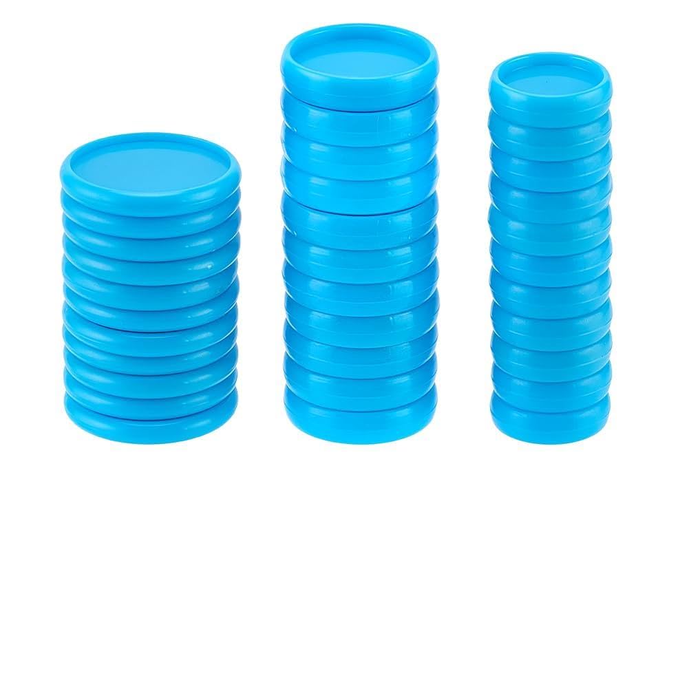 BENECREAT Disques Reliure Plastique Rouges 33pcs 15.5/21/24mm