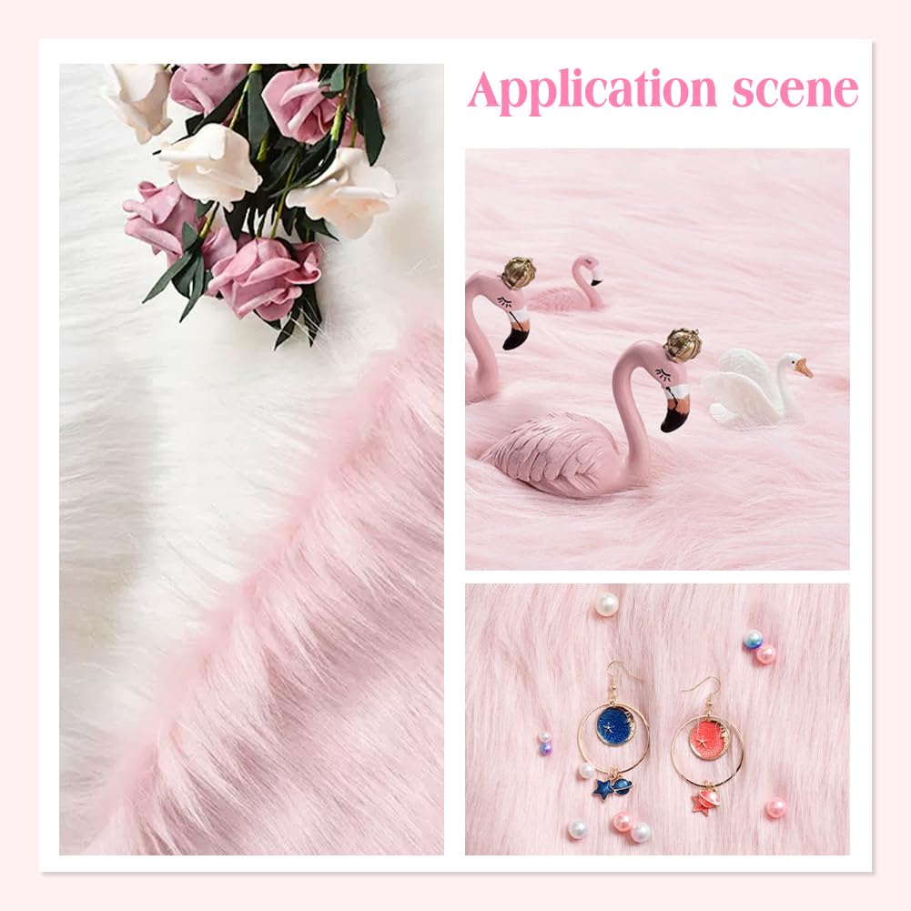 BENECREAT Tapis photo peluche rose 100x30 cm