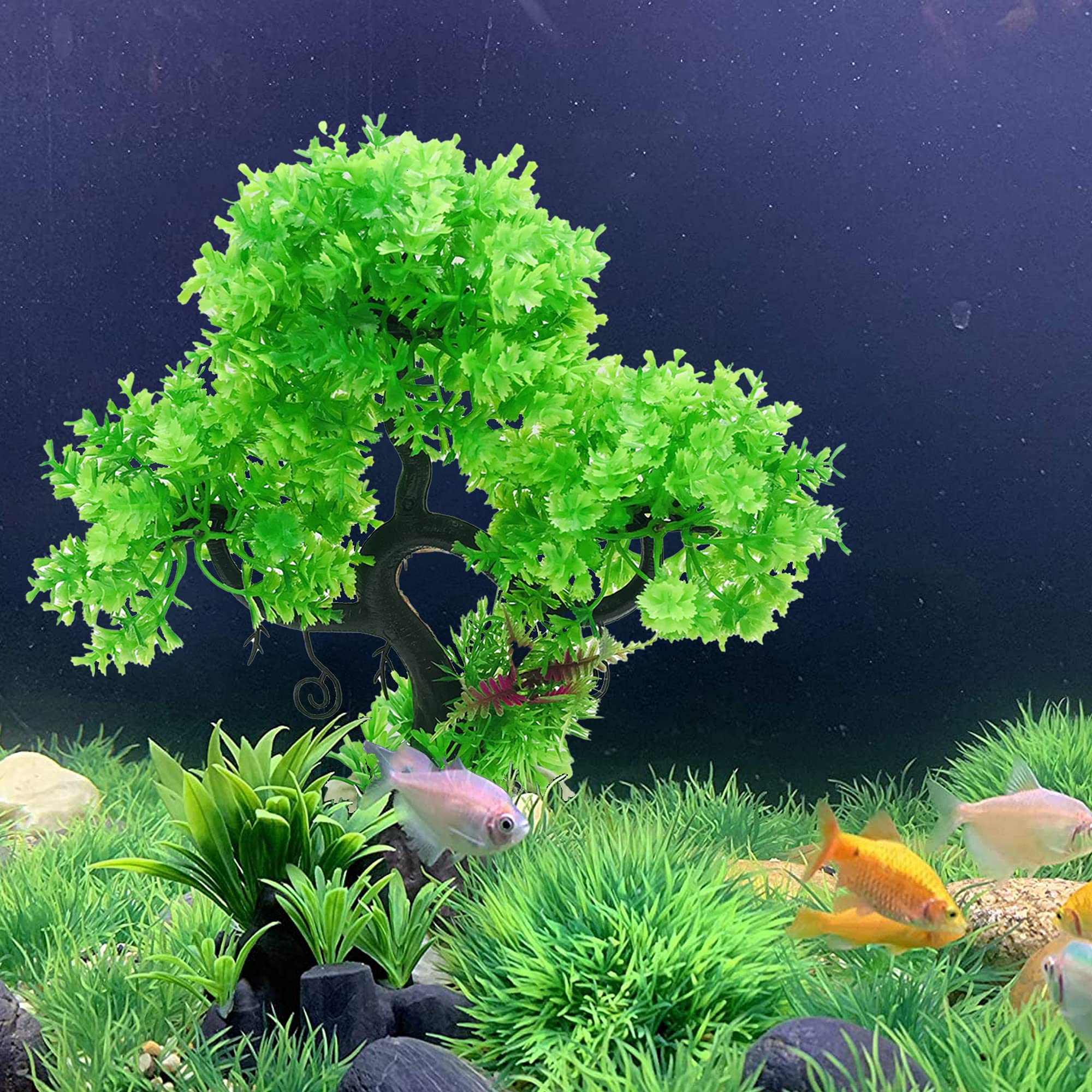 Cayway Plantes Aquarium Artificielles 27 pcs Arbre Boule