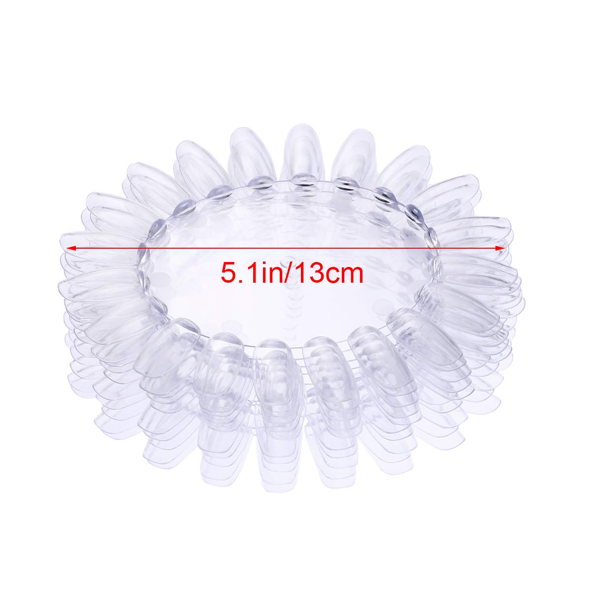 ROSENICE Nuancier Ongles Rond Transparent 20 Teintes 10 Pièces