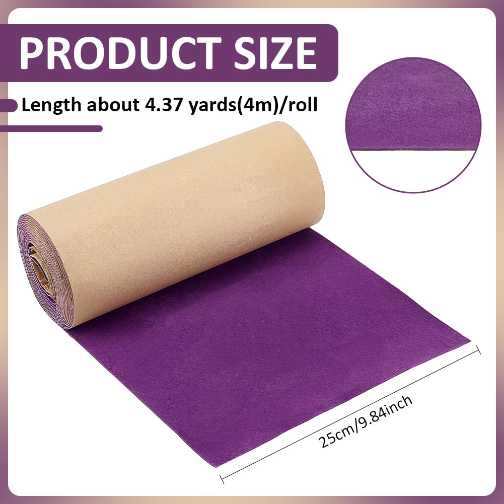 BENECREAT Tissu Velours Autocollant Indigo 4m x 25cm