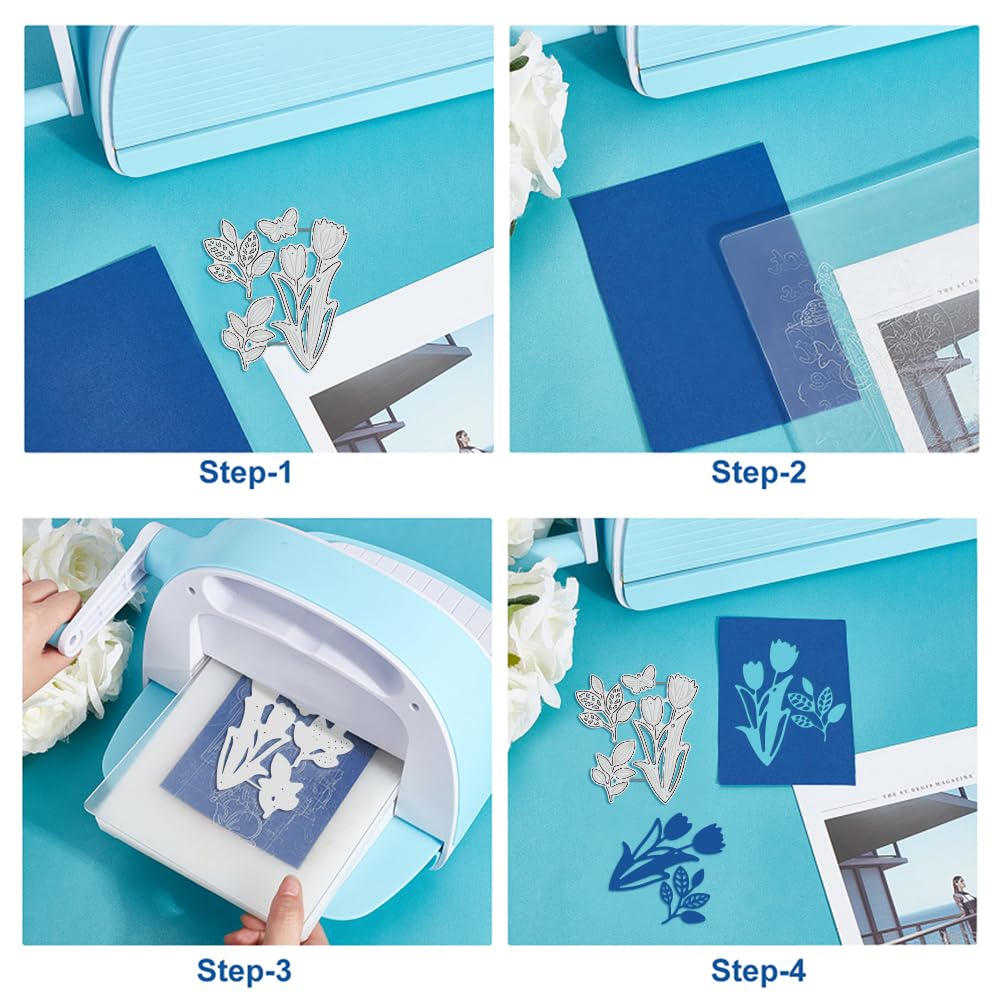 BENECREAT Feuille Tulipe matrice de découpe scrapbooking acier 0,8 mm