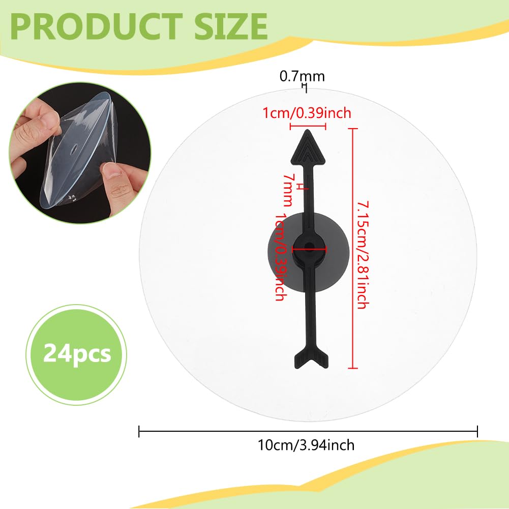BENECREAT Roulette Jeu Circulaire Transparente 10cm 24 Sets